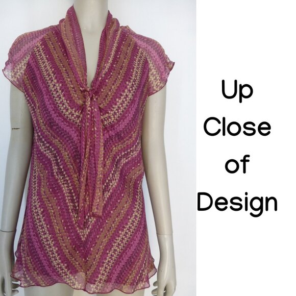 Nine West 100% Silk Blouse - Picture 5 of 9